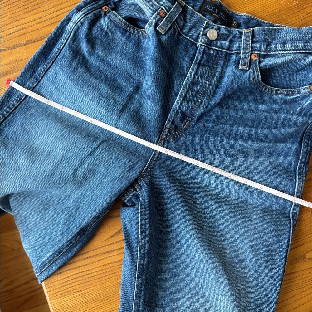 Alex Mill Carla High Rise Straight Denim Jeans - Vintage Dark Indigo - Picture 7 of 8